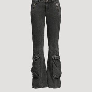 DIESEL D-Poky Low-Rise Bootcut Cargo Jeans SIZE 25